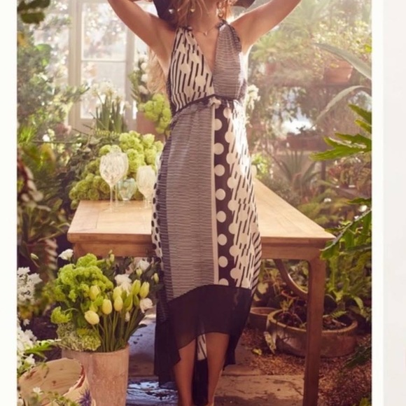 Anthropologie Maeve 2 Channeled Dot Casual Maxi Dress - Picture 3 of 7